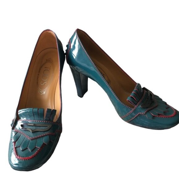 TOD’s patent turquoise pumps - Picture 1 of 10